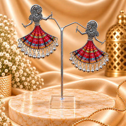 Oxidized Garba Dancer Drop Earrings for Girls & Women's