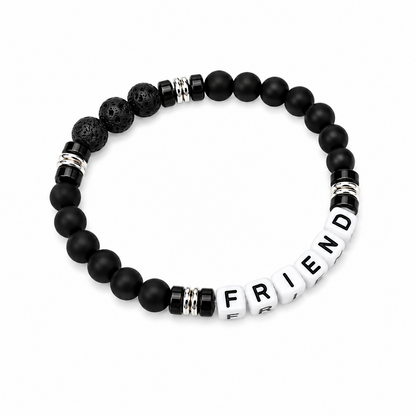 Black Matte Onyx Friendship Bracelets for Kids, Boys & Girls