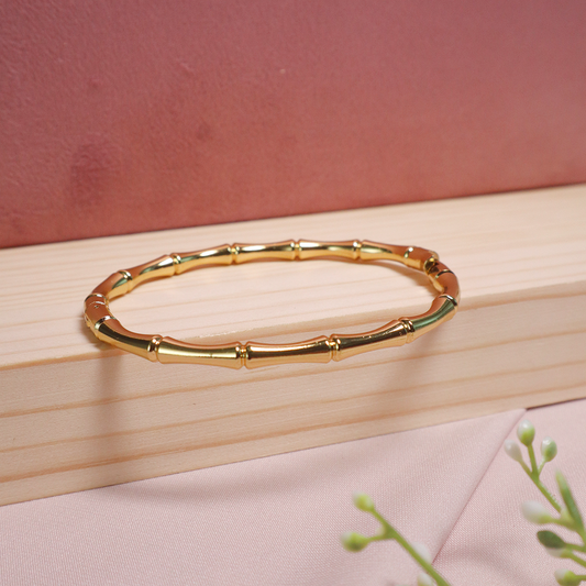 18K Gold Plated Cartier Bamboo Briz Bracelet (Anti-Tarnish)