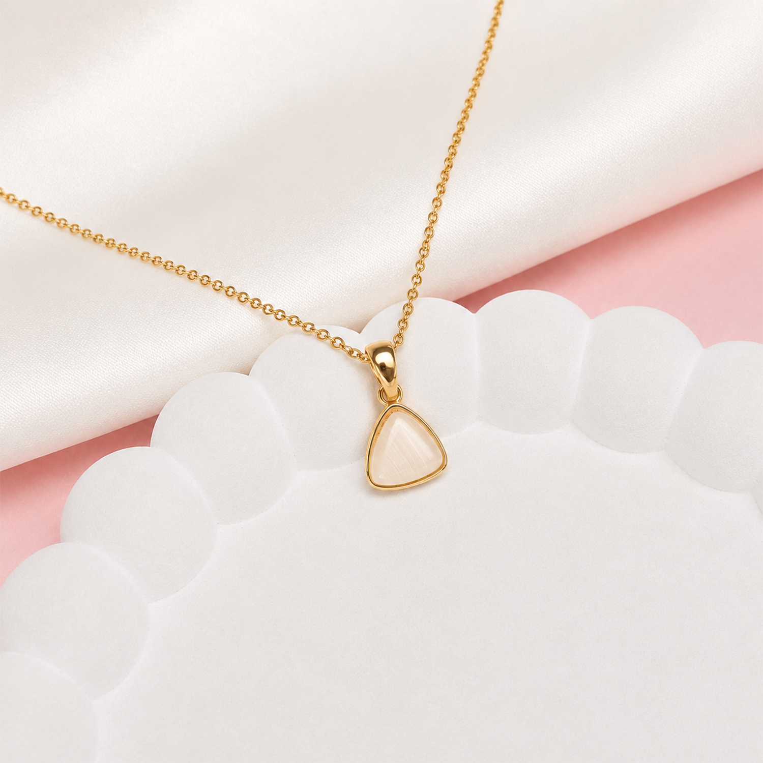 Stylish Triangle Pendant Necklace for Women & Girls (Anti Tarnish)