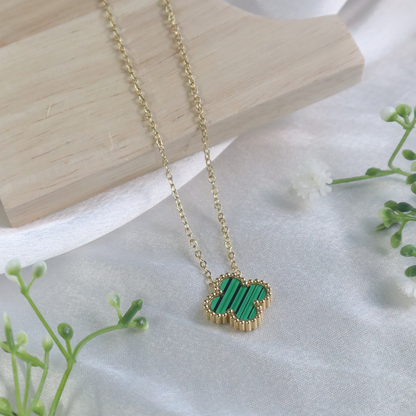 Enamel Clover Pendant Necklace ( Anti-Tarnish )