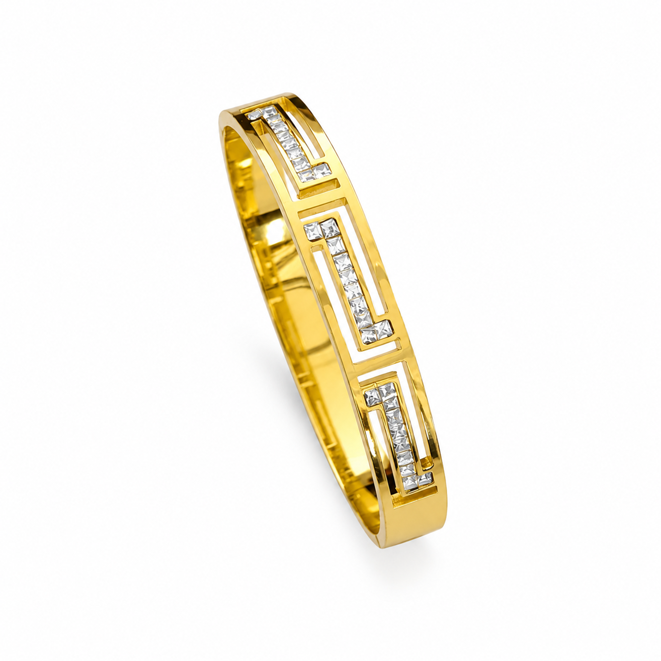 Fine Nail Design AD Stone Cuff Bracelet for Women & Girls