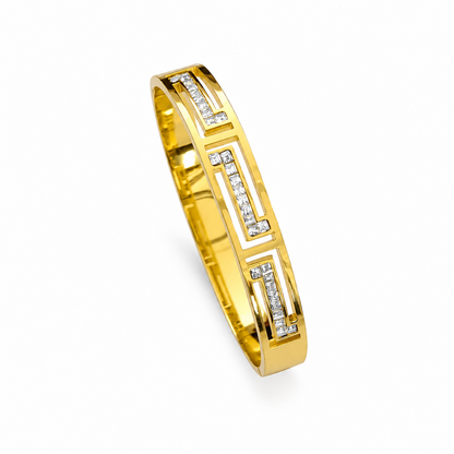 Fine Nail Design AD Stone Cuff Bracelet for Women & Girls