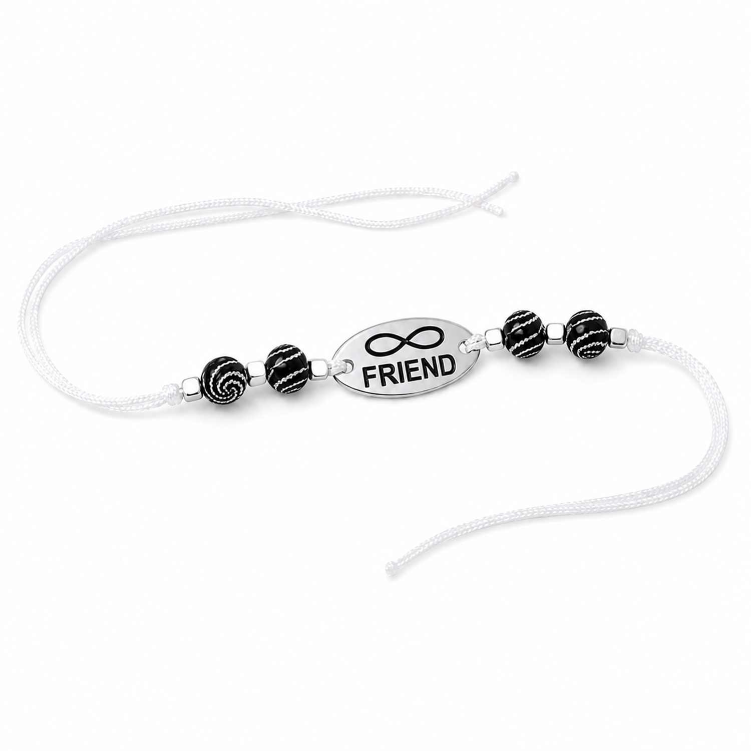 Infinity Charm With Round Floral Beaded Friendship Day Bracelets for Kids, Boys & Girls