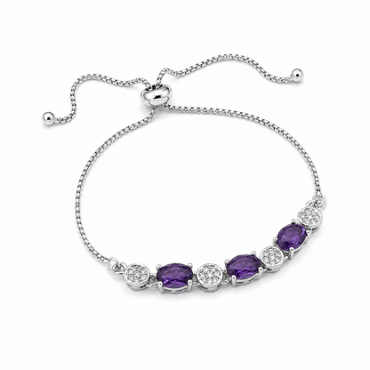 CZ Stone Adjustable bolo clasp Chain Bracelet for Girls & Women's
