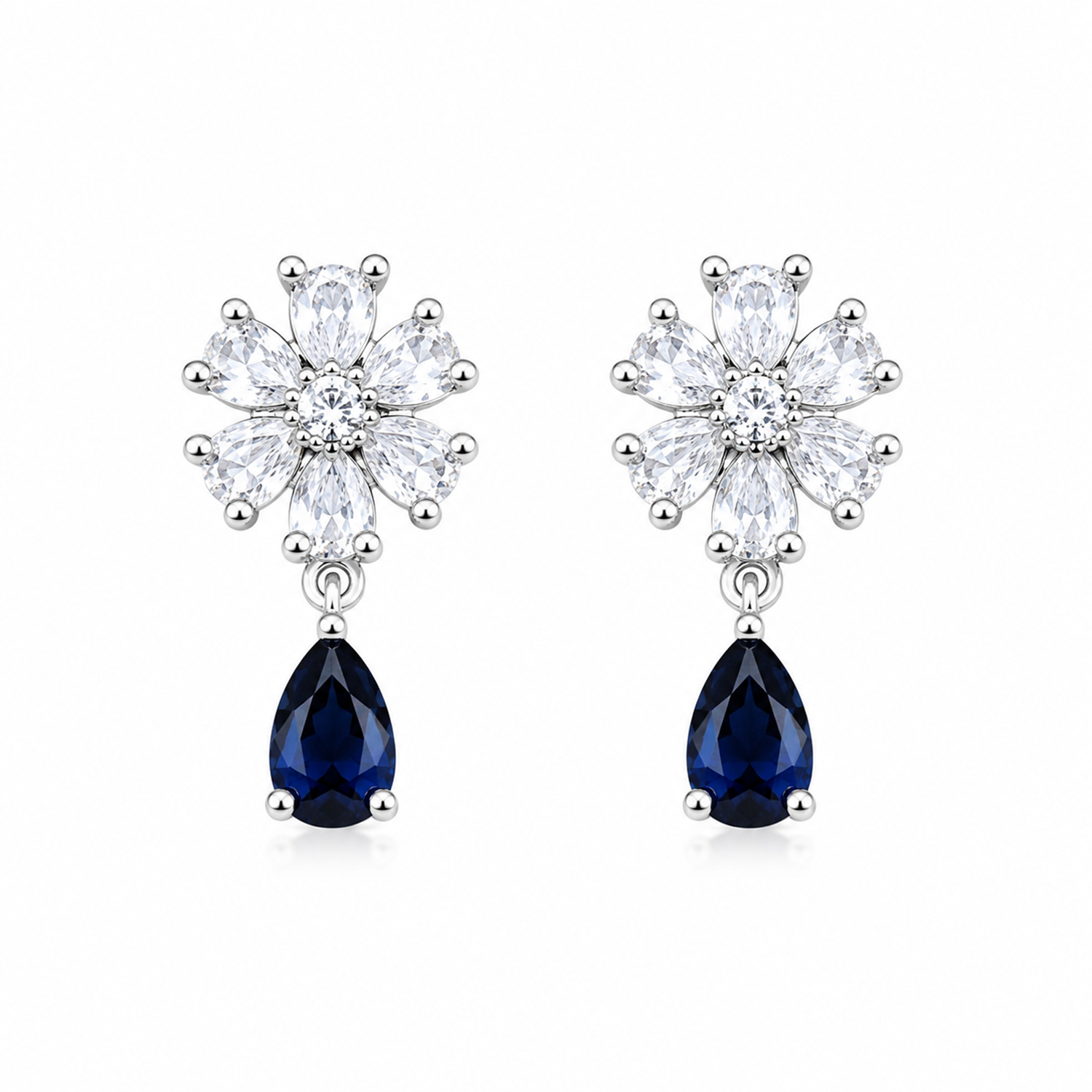 Trendy Elara Teardrop Floral Stud Earrings for Girls & Women's