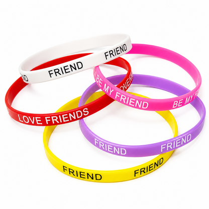 Pack of 5 Colorful Friendship Bracelets for Friends