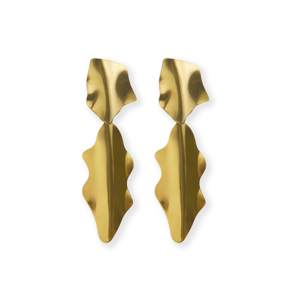18K Gold Plated Abstract Teardrop Earrings (Anti-Tarnish)