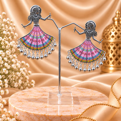 Oxidized Garba Dancer Drop Earrings for Girls & Women's