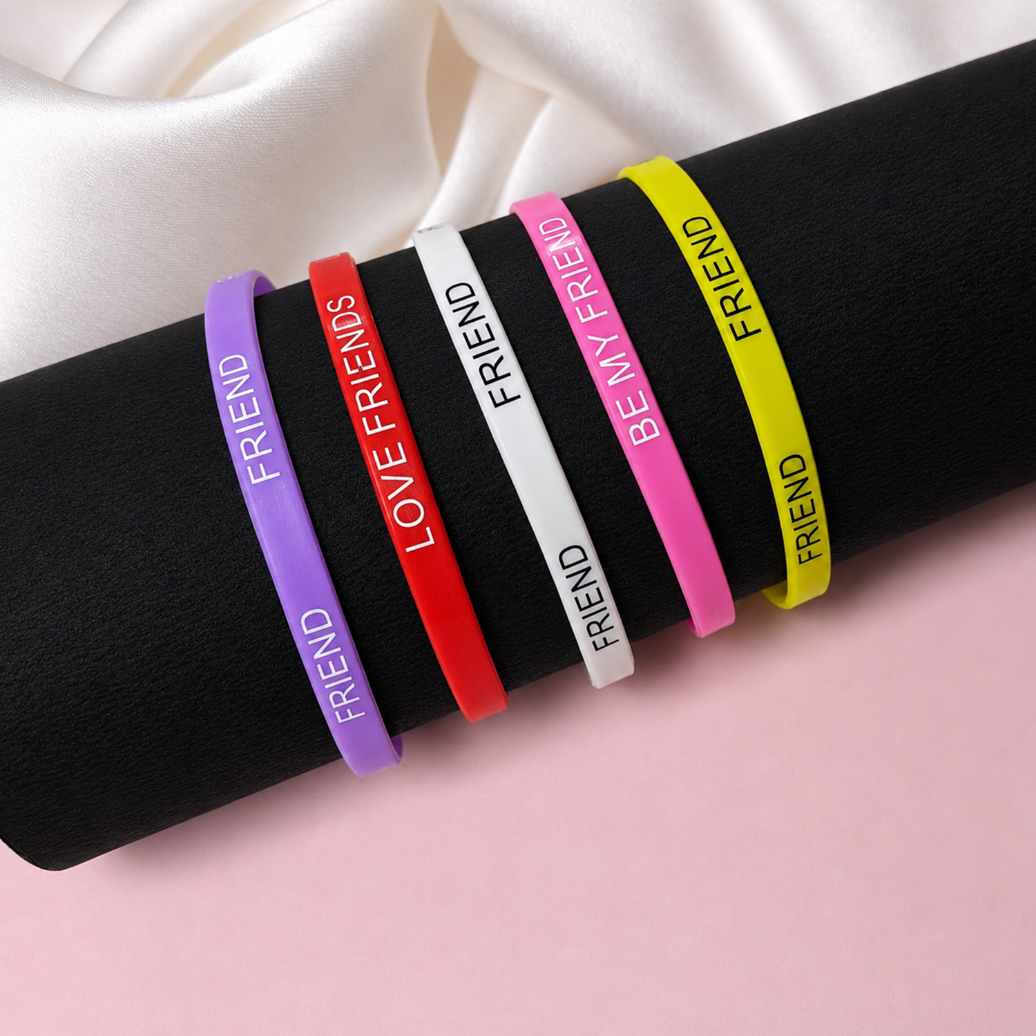 Pack of 5 Colorful Friendship Bracelets for Friends