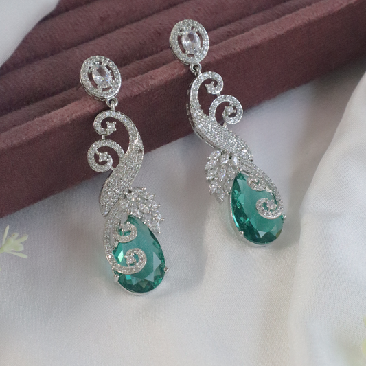 Patriot Green Glow American Diamond Earrings
