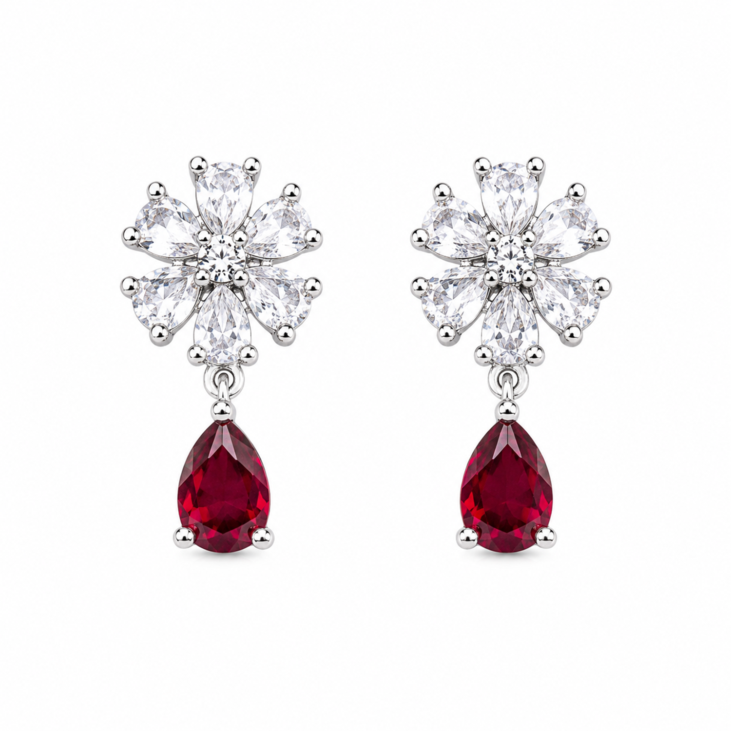 Trendy Elara Teardrop Floral Stud Earrings for Girls & Women's
