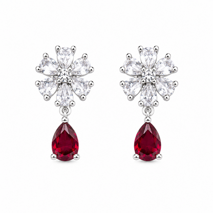 Trendy Elara Teardrop Floral Stud Earrings for Girls & Women's