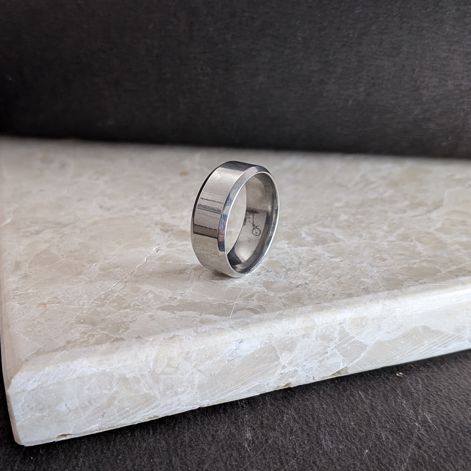 Simple Stainless Steel Band Ring for Men & Women's