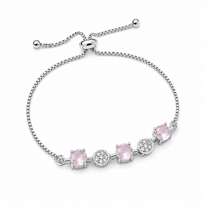 Minimalist Oval CZ Stone Chain Bracelet With Adjustable Chain for Girls & Women's
