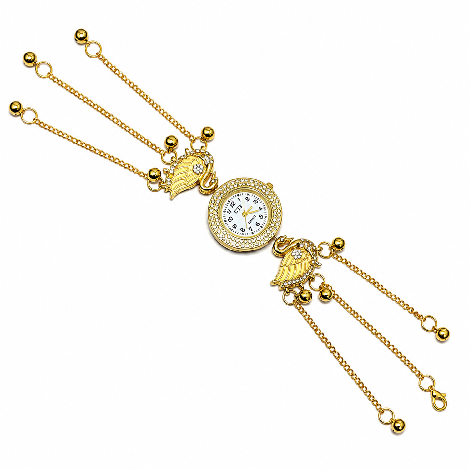 Swan Crystal Kashmiri Watch for Women & Girls