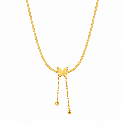 Sleek Design Dual Butterfly Stainless Steel Pendant for Girls & Women's
