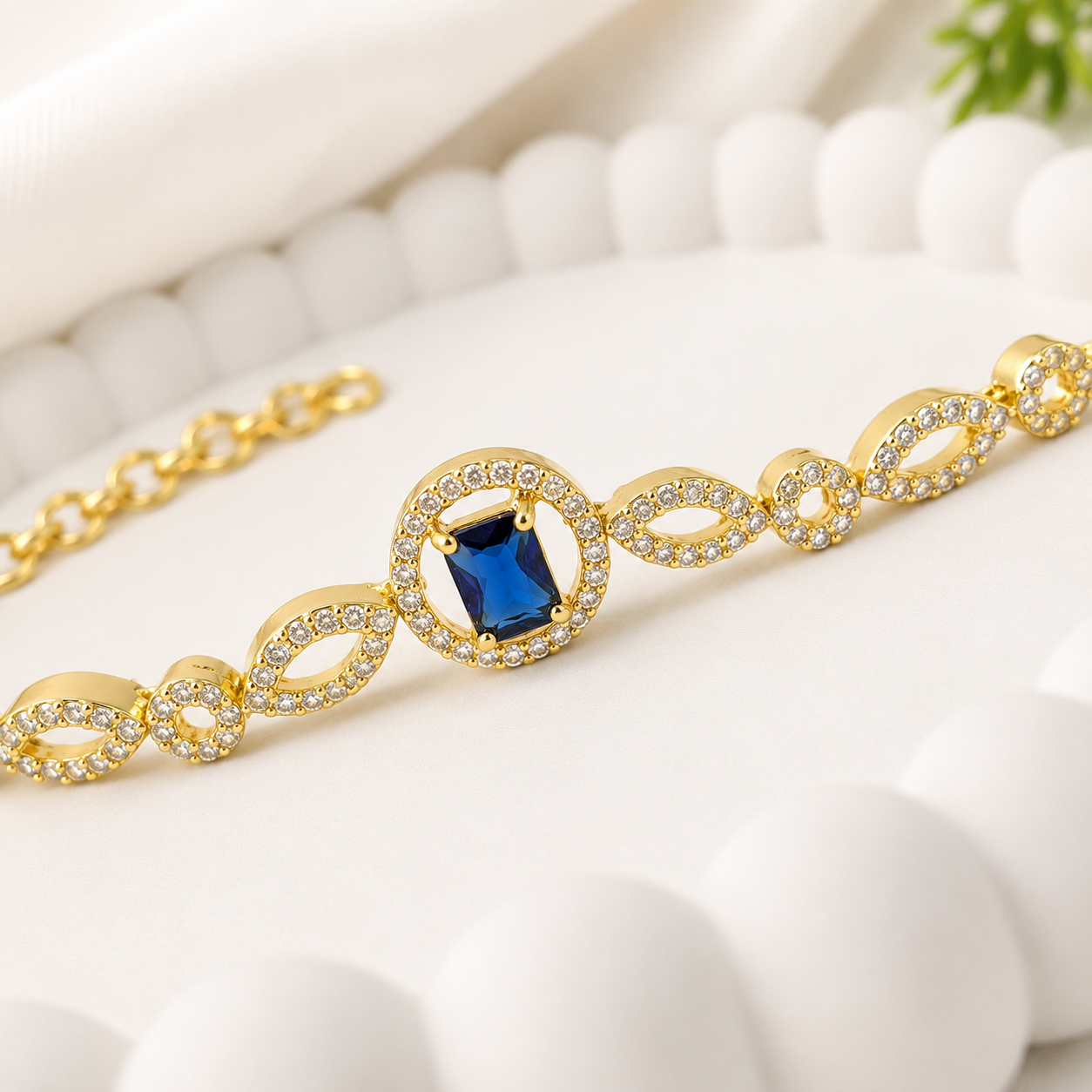 Shimmering Petals Austrian Stones Design Bracelet for Girls & Women's