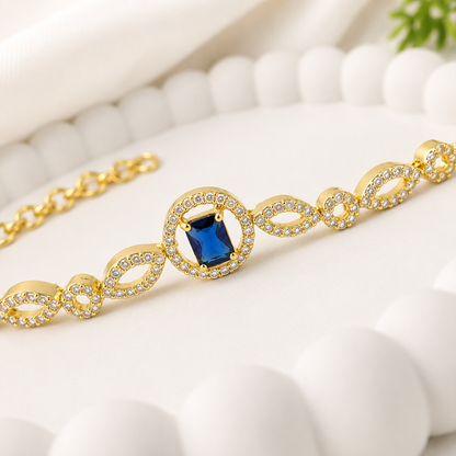 Shimmering Petals Austrian Stones Design Bracelet for Girls & Women's