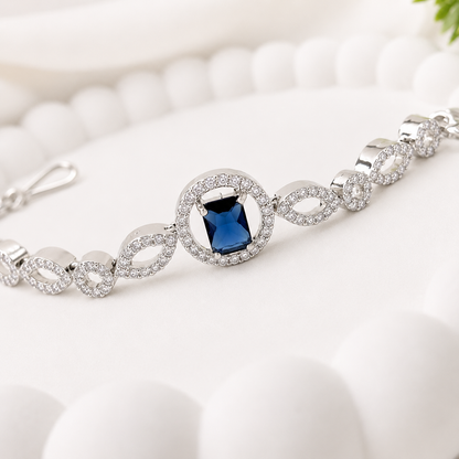 Shimmering Petals Austrian Stones Design Bracelet for Girls & Women's
