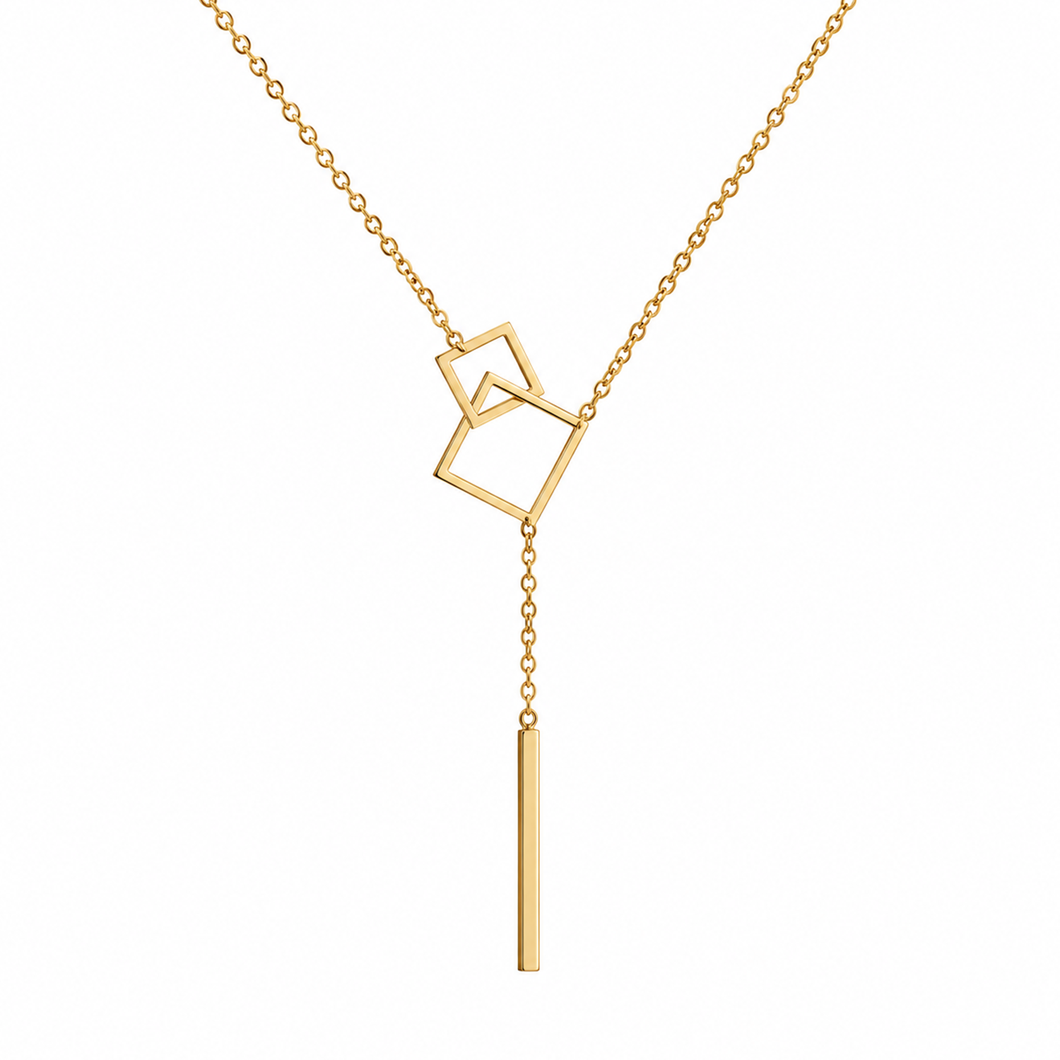 Y-shaped Sleek Vertical Drop Bar Pendant for Girls & Women's