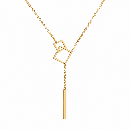 Y-shaped Sleek Vertical Drop Bar Pendant for Girls & Women's
