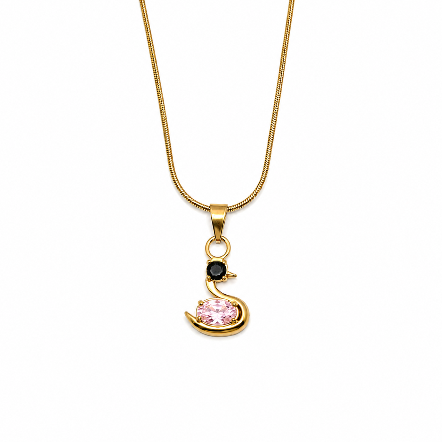 CZ Stone Swan Shaped Design Pendant for Girls & Women's