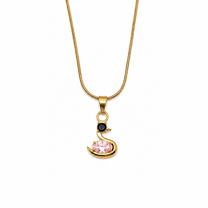 CZ Stone Swan Shaped Design Pendant for Girls & Women's