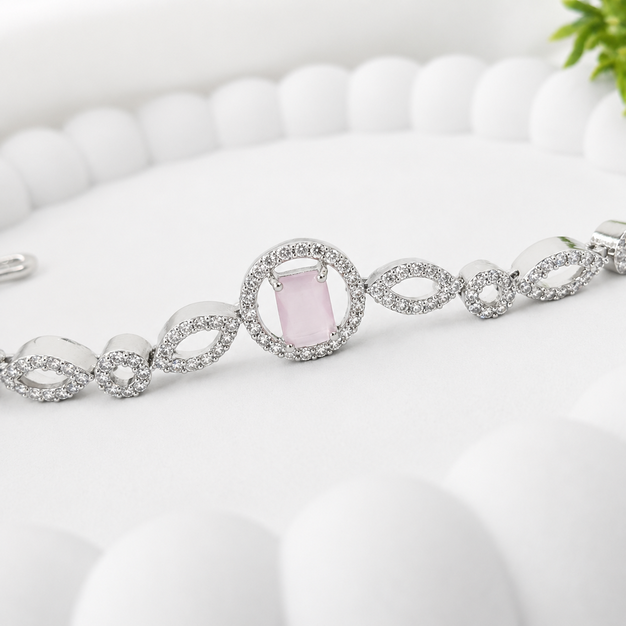 Shimmering Petals Austrian Stones Design Bracelet for Girls & Women's
