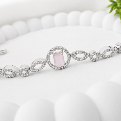 Shimmering Petals Austrian Stones Design Bracelet for Girls & Women's