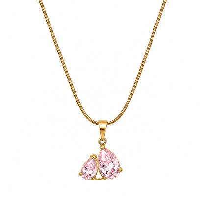 AD Stone Dual Teardrop Pendant for Girls & Women's