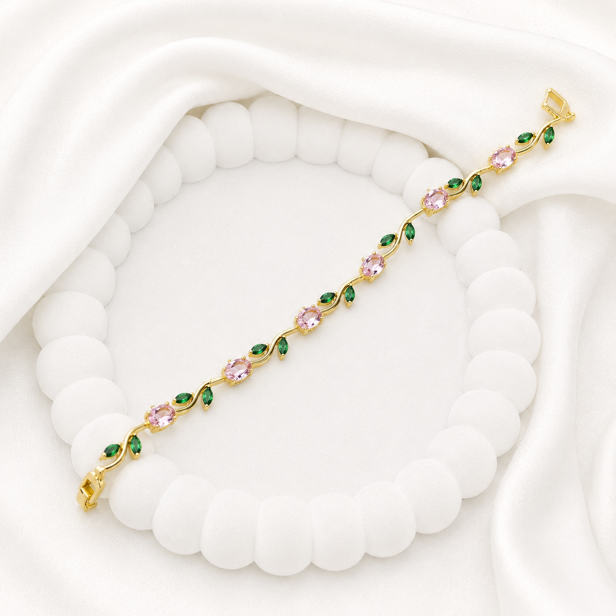 AD Stone Tulip Bracelet for Women & Girls