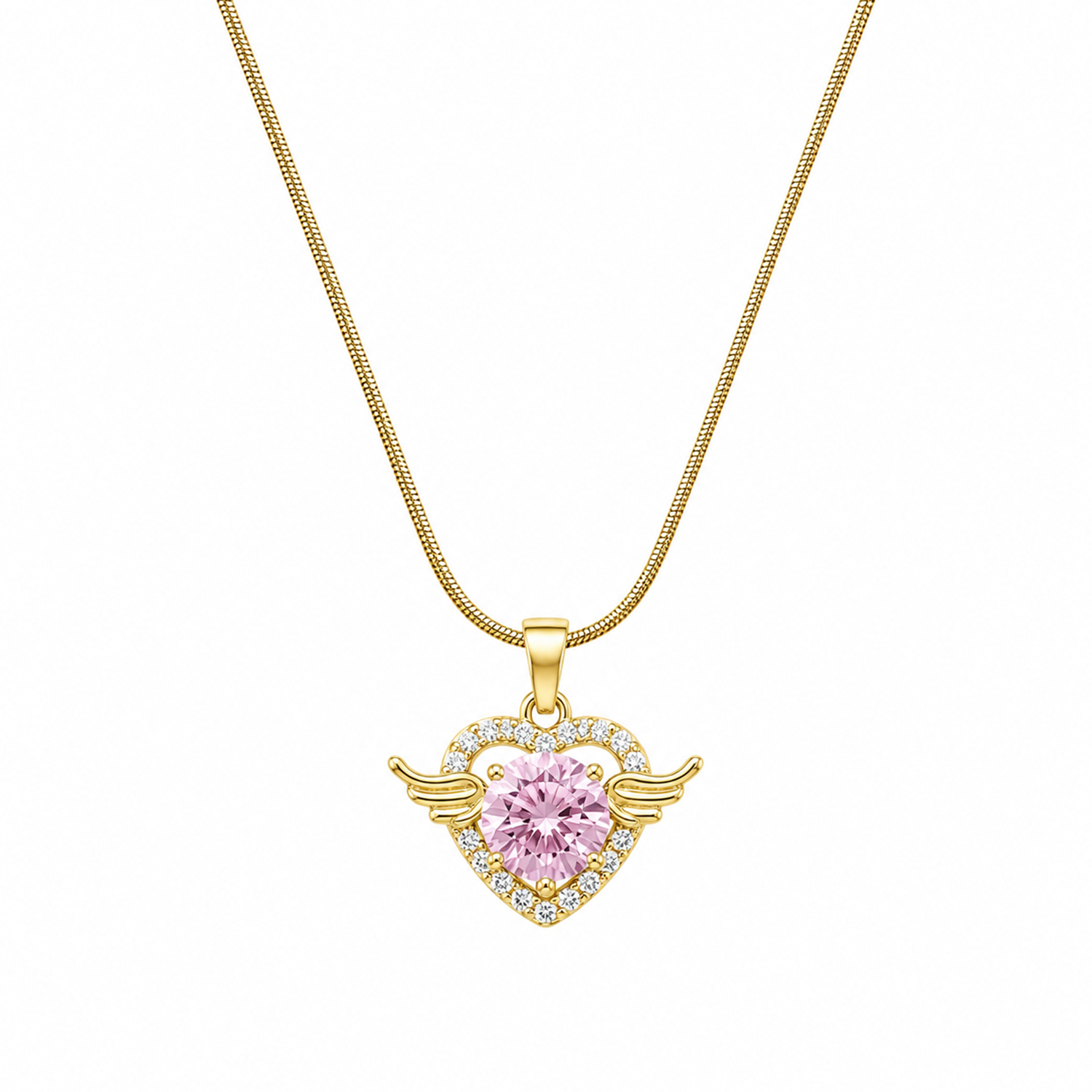 Angel Wings Central Stone Pendant for Girls & Women's