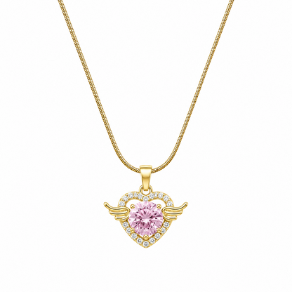 Angel Wings Central Stone Pendant for Girls & Women's