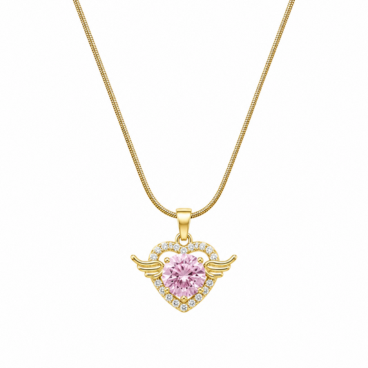 Angel Wings Central Stone Pendant for Girls & Women's
