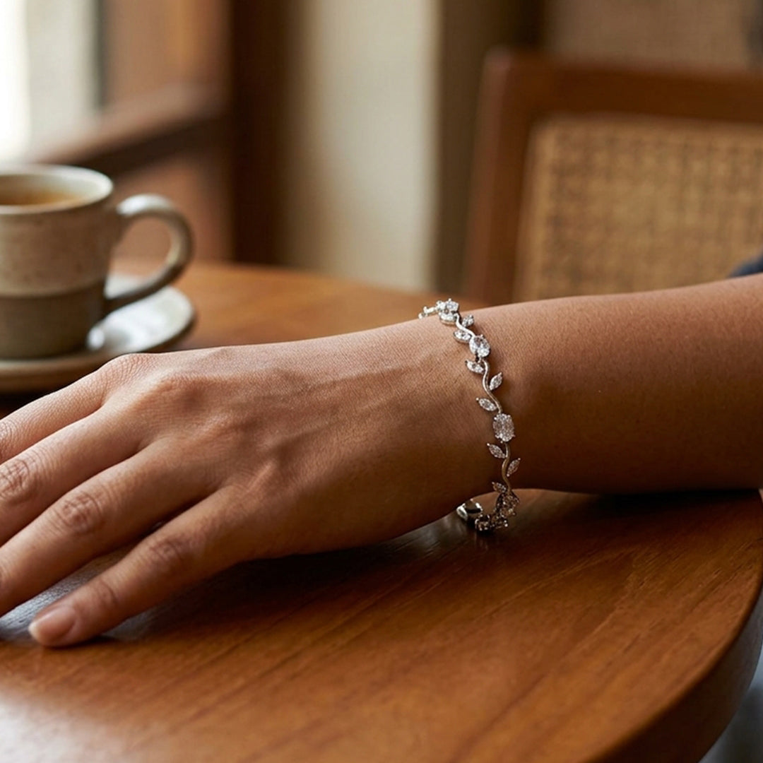AD Stone Tulip Bracelet for Women & Girls