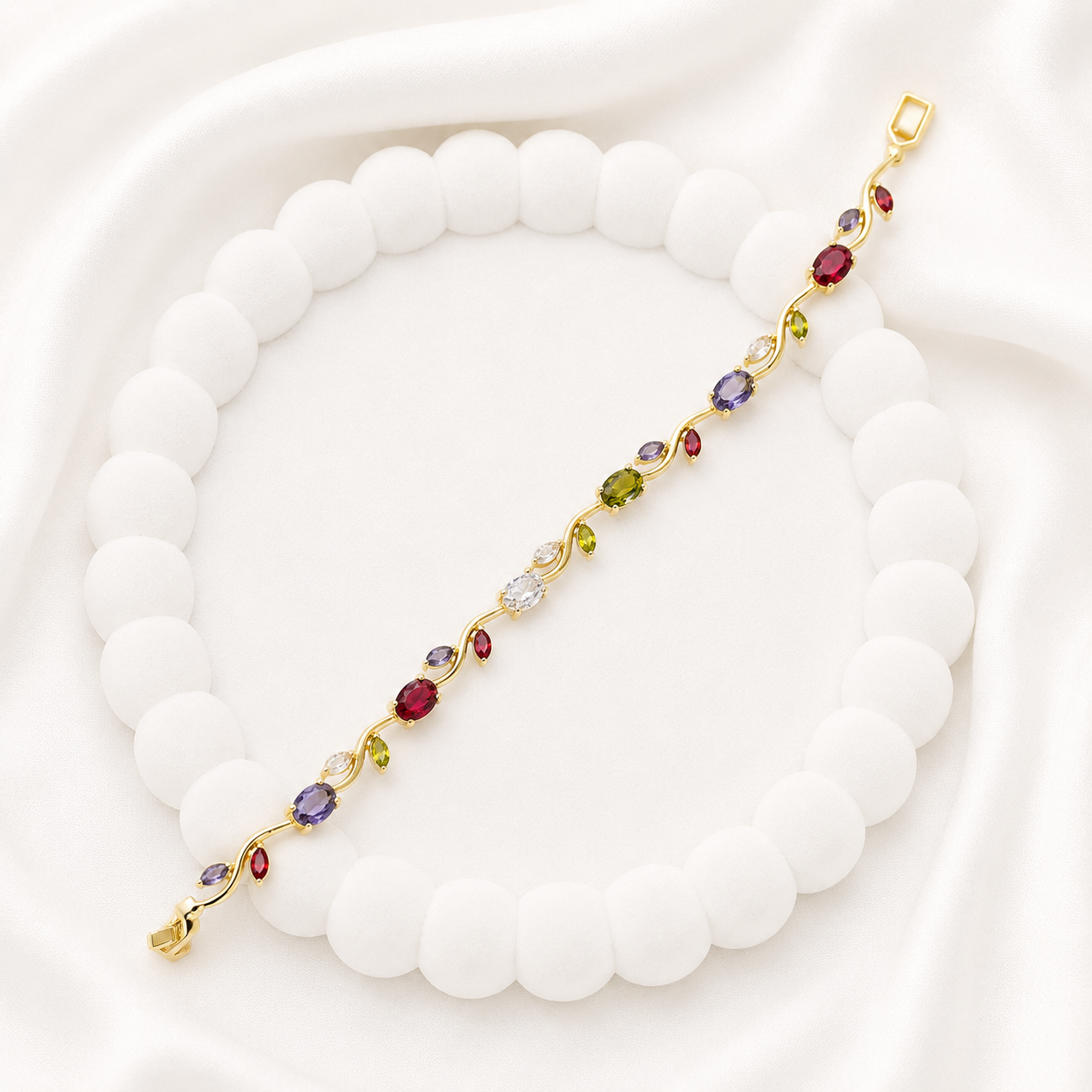 AD Stone Tulip Bracelet for Women & Girls