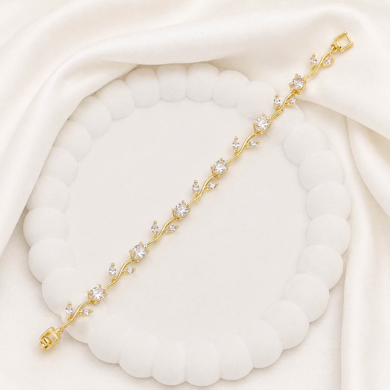 AD Stone Tulip Bracelet for Women & Girls