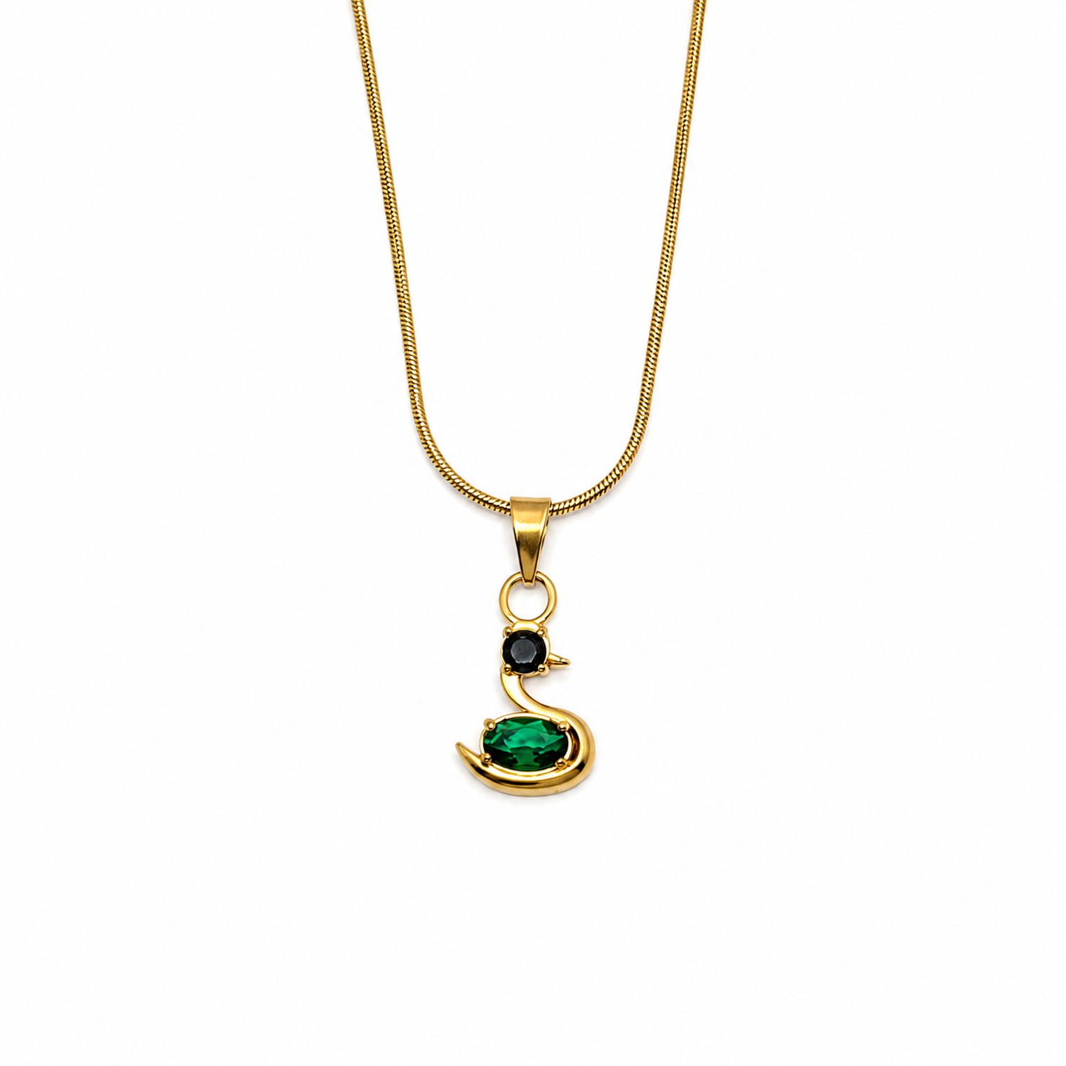 CZ Stone Swan Shaped Design Pendant for Girls & Women's