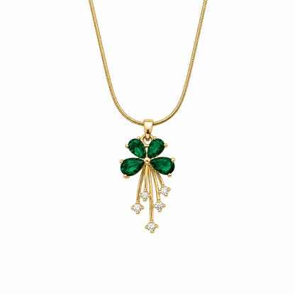Delicate Crystal Flower Design Accented Pendant for Girls & Women's
