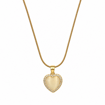 Delicate Heart Shape Cubic Zirconia Studded Pendant for Girls & Women's