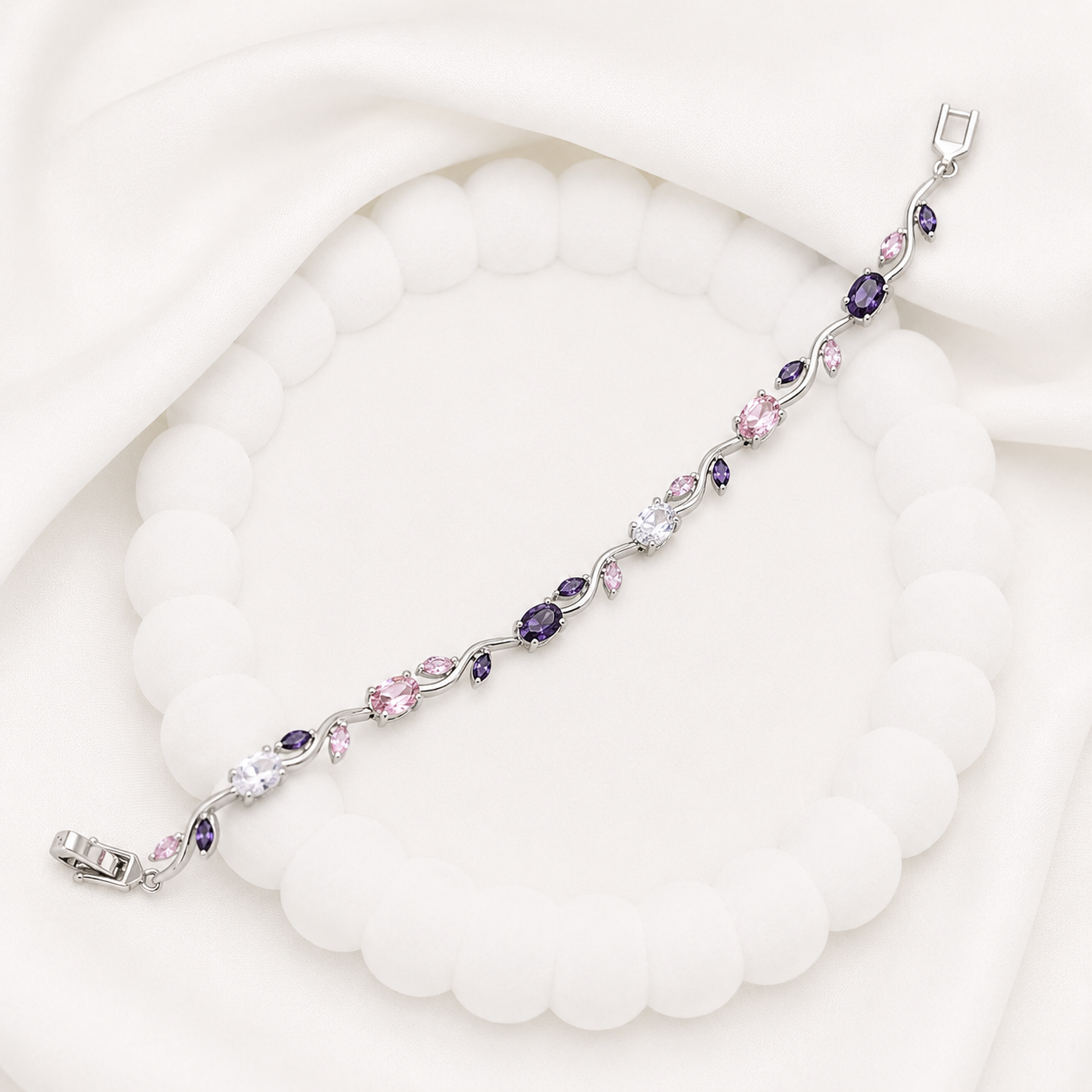 AD Stone Tulip Bracelet for Women & Girls