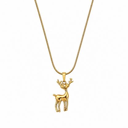 Minimalist Deer Winter ARC Pendant for Girls & Women's