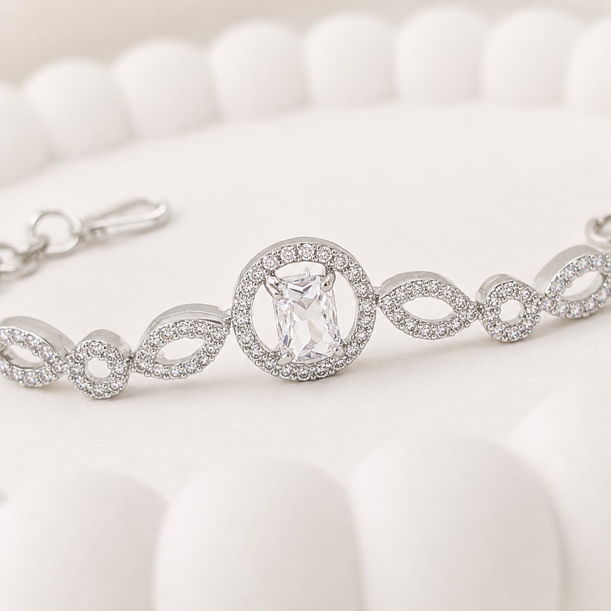 Shimmering Petals Austrian Stones Design Bracelet for Girls & Women's