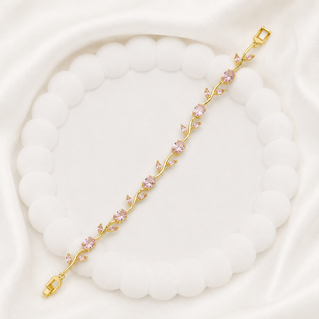 AD Stone Tulip Bracelet for Women & Girls