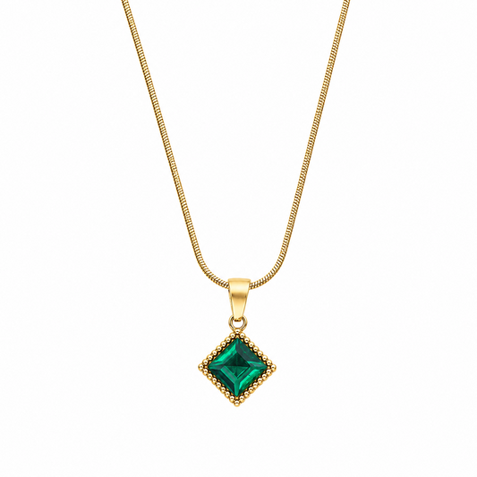 Symmetry Square Diamond Shape Stone Pendant for Girls & Women's