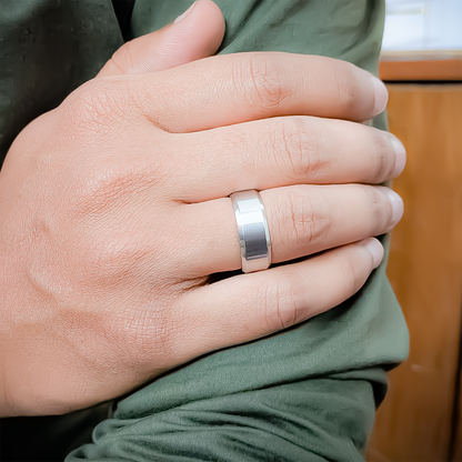 Simple Stainless Steel Band Ring for Men & Women's