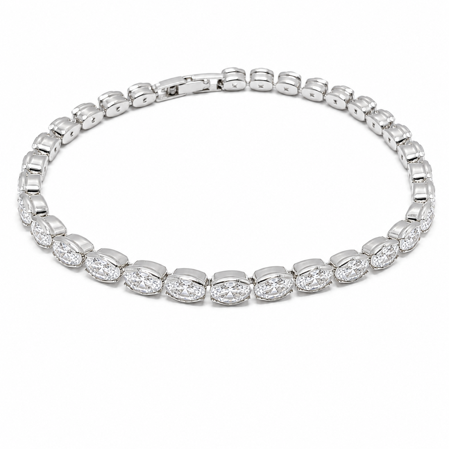 Stylish Flip Oval Cut Bezel Design Tennis Bracelet For Girls & Women's
