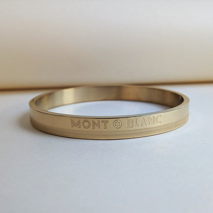 Gold Plated Montblanc Brand Inspired Designer Luxury Stainless Steel Bracelet For Men