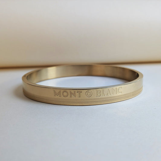 Gold Plated Montblanc Brand Inspired Designer Luxury Stainless Steel Bracelet For Men